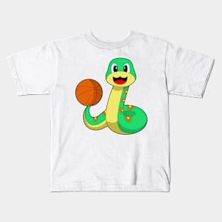 Snake Basketball player Basketball Kids T-Shirt